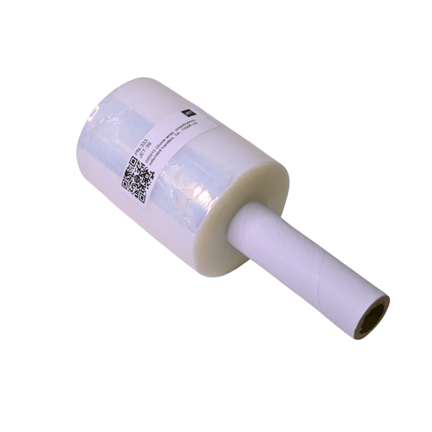 Shrink wrap, polyethylene, extended handles, 5in, 1000ft roll, 5 rolls