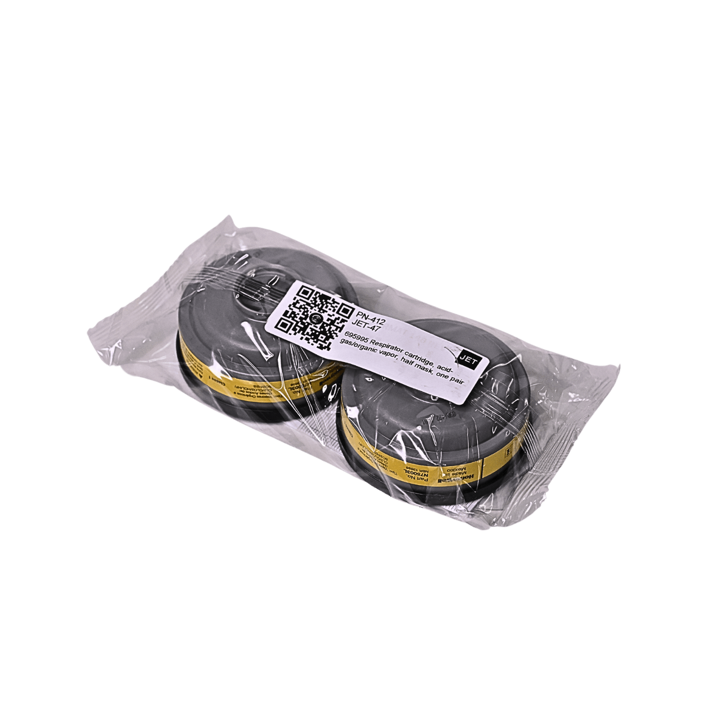 Respirator cartridge, acid-gas/organic vapor, half mask, one pair