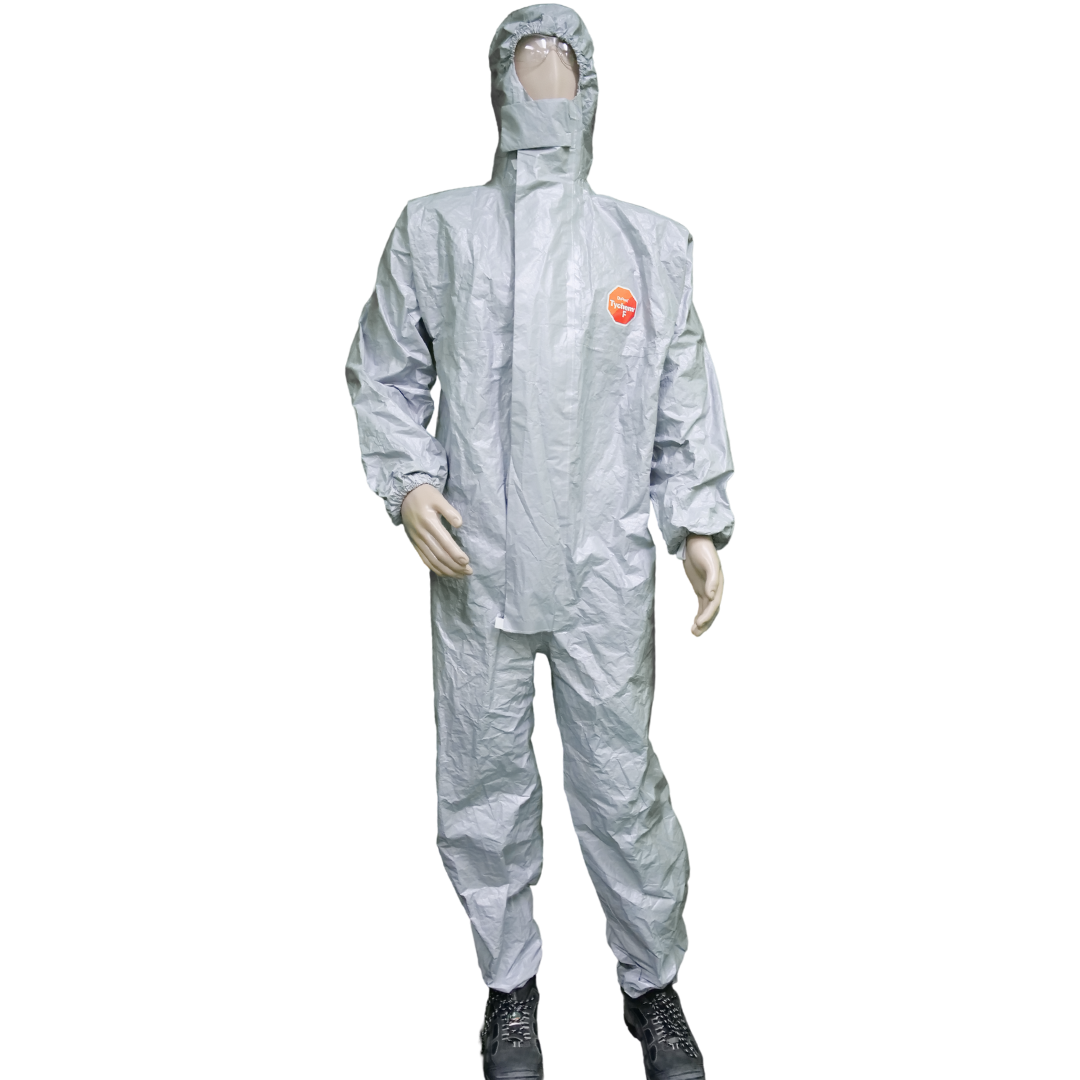 Coverall, Tychem F, grey, size XL